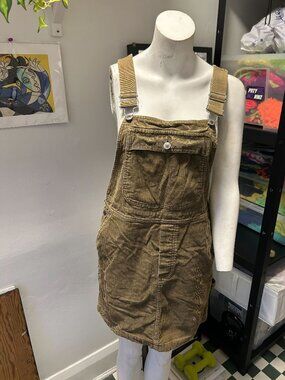 Corduroy Skirt Overalls 100% Cotton